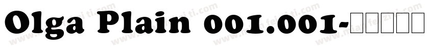 Olga Plain 001.001字体转换